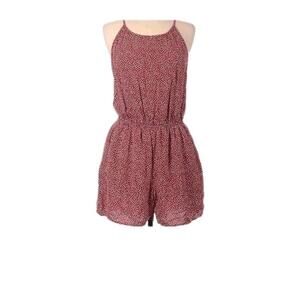 Old Navy Women's Keyhole Romper Red Polka Dot Size Small Preppy Summer Boho